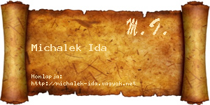 Michalek Ida névjegykártya